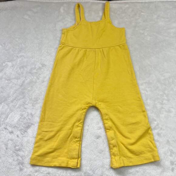 Hanna Andersson Easy Romper In Organic French Terry Unisex 85cm US 2 Yellow - Picture 4 of 9